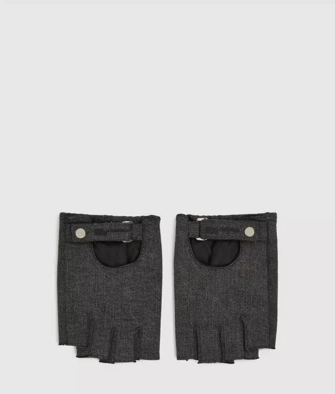Vingerloze denim handschoenen