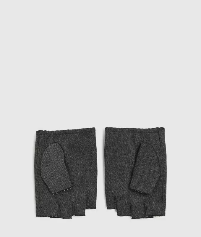 Vingerloze denim handschoenen