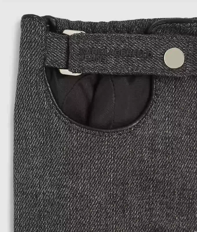 Vingerloze denim handschoenen