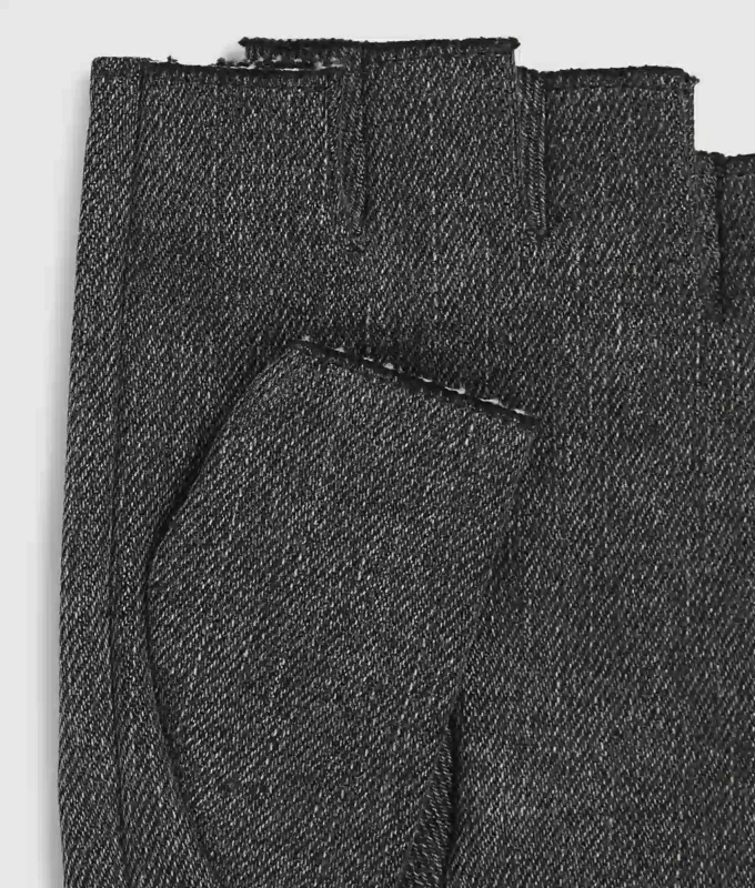 Vingerloze denim handschoenen