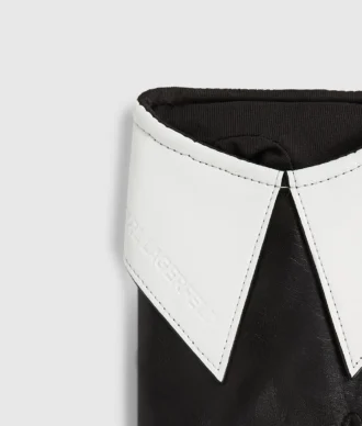 Vingerloze handschoenen met kraagdetail