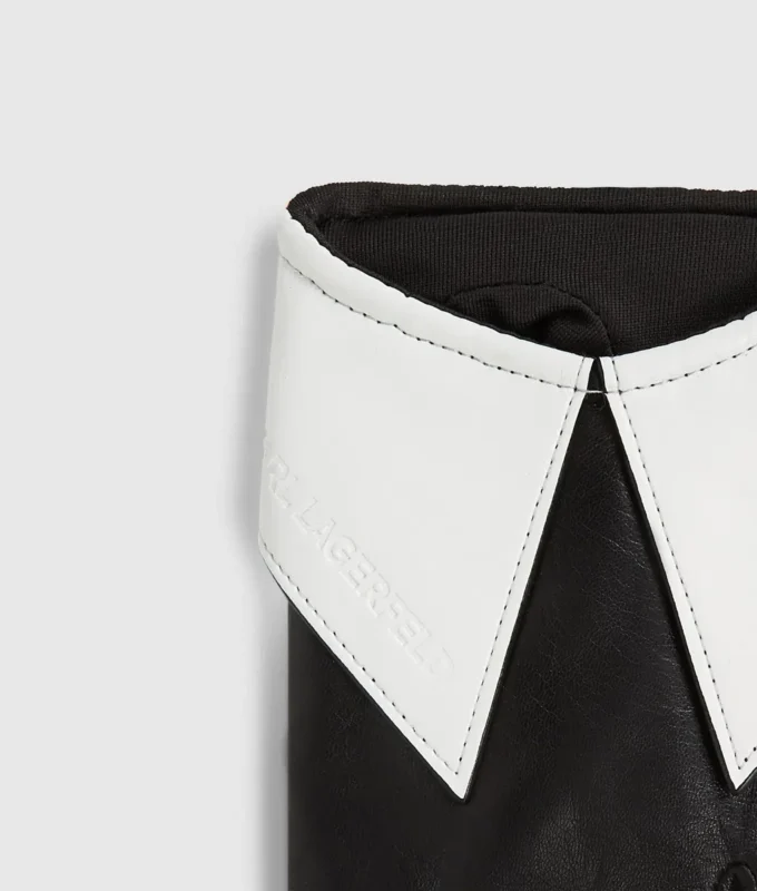 Vingerloze handschoenen met kraagdetail