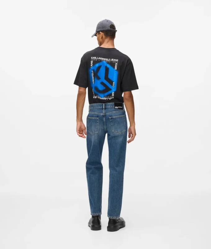 Vintage gewassen rechte jeans