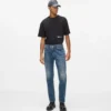 Vintage gewassen rechte jeans