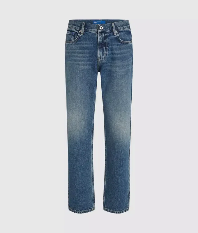 Vintage gewassen rechte jeans