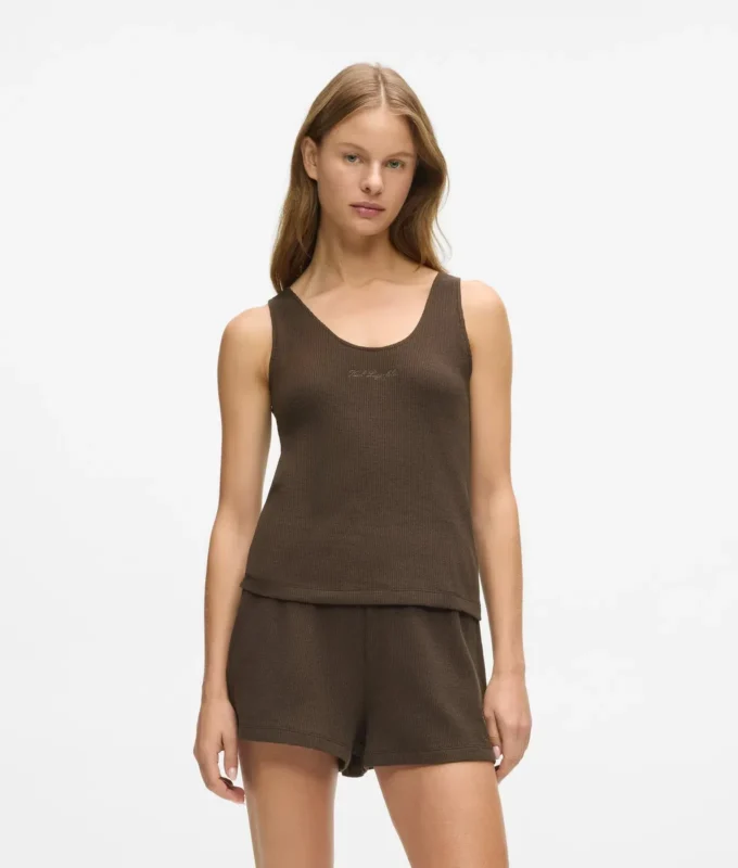 Wafel loungewear tanktop