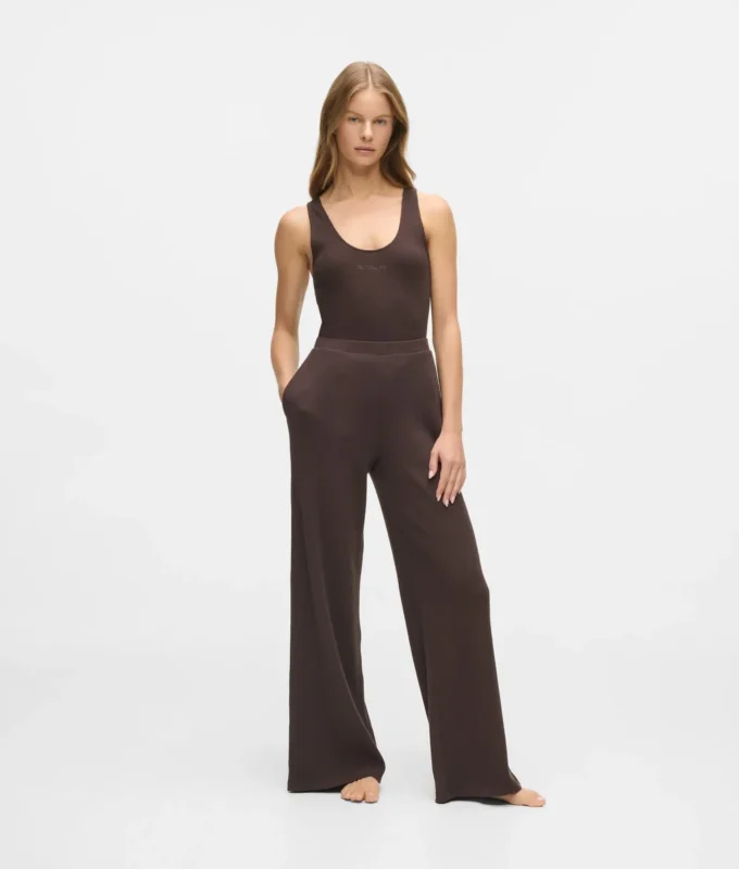 Wafelstof loungewear broek