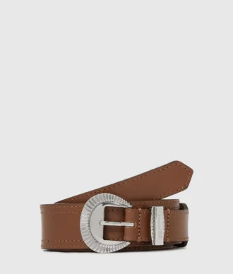 Western riem met ronde gesp