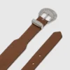 Western riem met ronde gesp