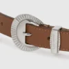 Western riem met ronde gesp