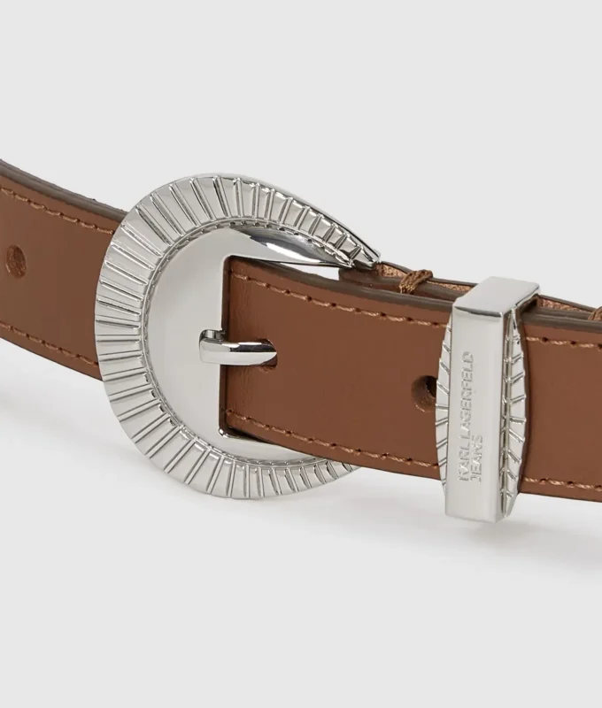 Western riem met ronde gesp