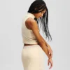 ZIP-FRONT SLEEVELESS TOP
